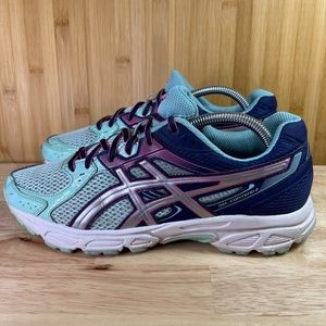 Asics Gel Contend 2 Blue Teal Running Shoes Women's Size 9.5 T474N